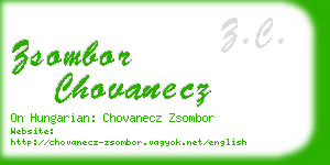 zsombor chovanecz business card